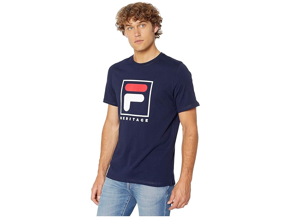 

Fila Heritage Tee (Navy) Men's Clothing