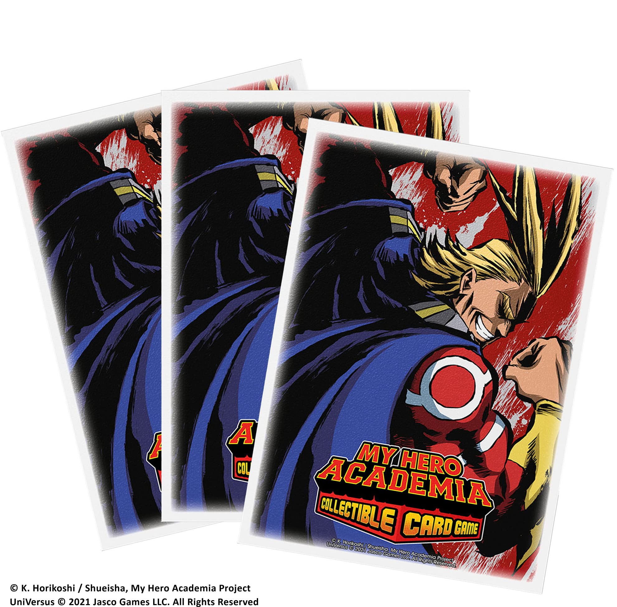 Amazon.com: Jasco My Hero Academia Collectible Card Game All Might Flex Card  Sleeves | 100 Dragon Shield Art Sleeves | Card Game Holder | PVC and  Acid-Free | Designed for Use with