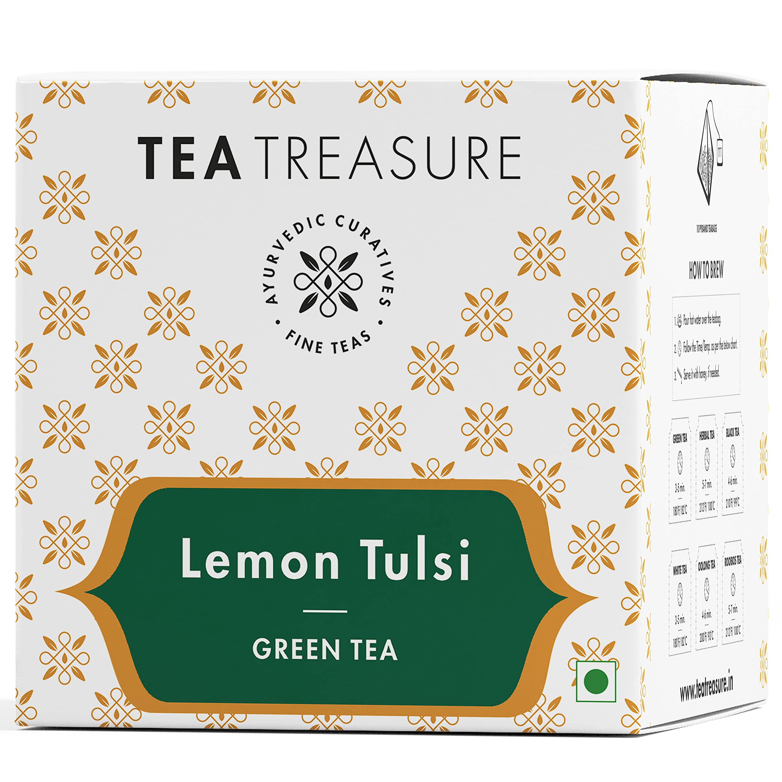 See full amazon price history chart for Tea Treasure Lemon Tulsi Green Tea - 10 Pyramid Tea Bags - Green Tea | Relief from Cold & Cough | Stress Relief | Green Tea Bags | Lemon Tulsi Tea Tea Treasure Lemon Tulsi Green Tea - 10 Pyramid Tea Bags - Green Tea | Relief from Cold & Cough | Stress Relief | Green Tea Bags | Lemon Tulsi Tea (B09YRPF7K1) Amazon Price History, Amazon Price Tracker