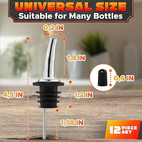 Miniatura 2 de Picos vertedores clásicos de acero inoxidable con boquilla cónica paquete x 12 unidades