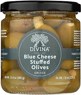 Divina Olives Stuffed with Blue Cheese, 7.8 Ounce (Pack of 6)