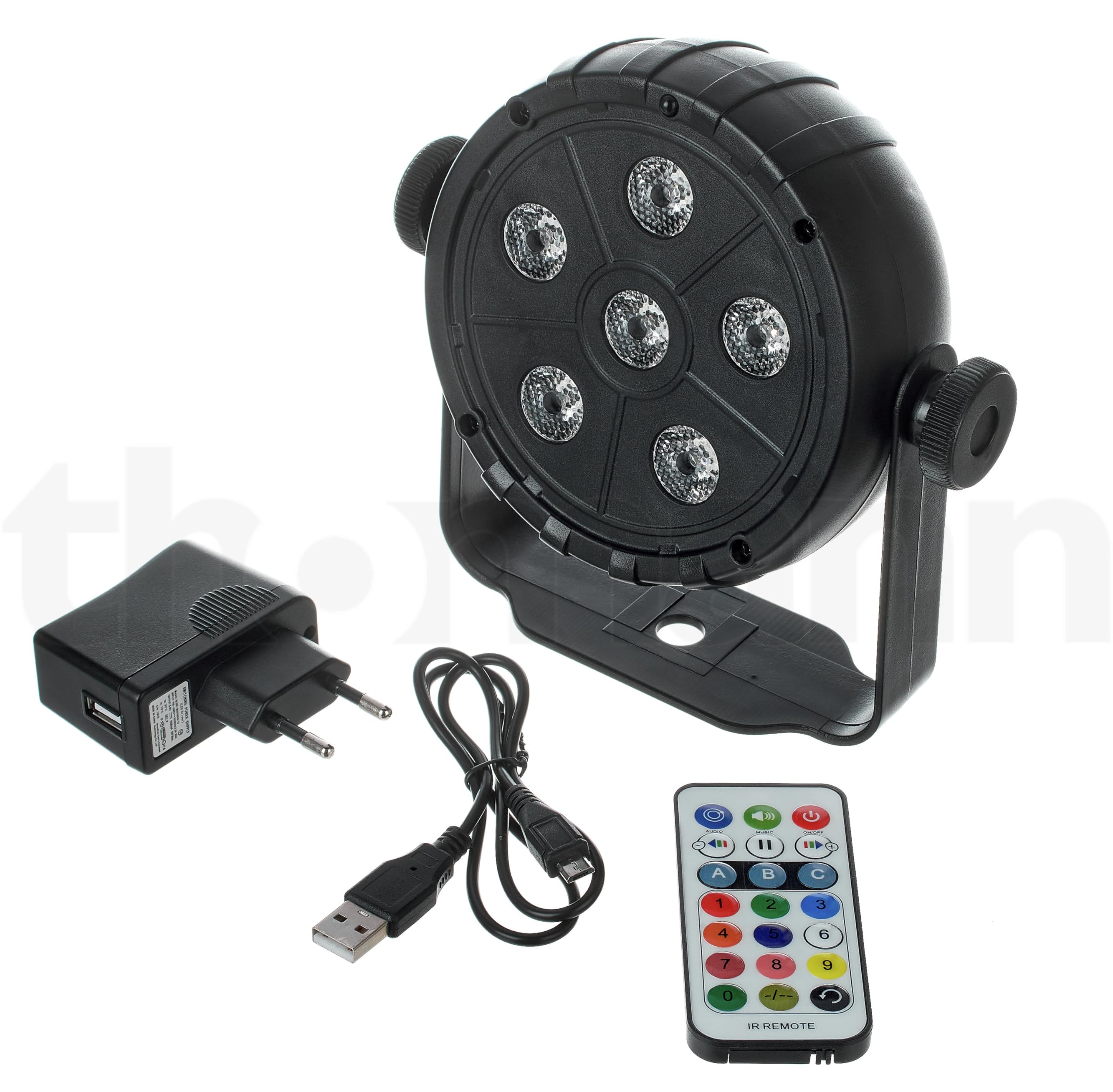Sound Activated Party Lights, Portable Rotating DJ Lighting with Remote Control, RGB Disco Ball, Strobe Lamp Stage Light for Home, Parties, Birthday, DJ, Bar, Xmas, Wedding, Club