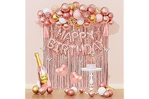 Amandir Rose Gold Birthday Party Decorations for Women Girls 40th