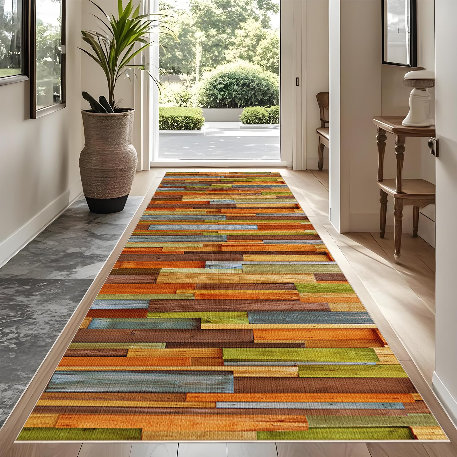 Hallway Runner Rug 50 x 350 cm Non Slip Bottom Long & Wide Area Rugs Machine Washable Kitchen Rug Entrance Hall Stair Carpet Kitchen Floor Mats Carpet Runners for Entryway Laundry Room Bedroom