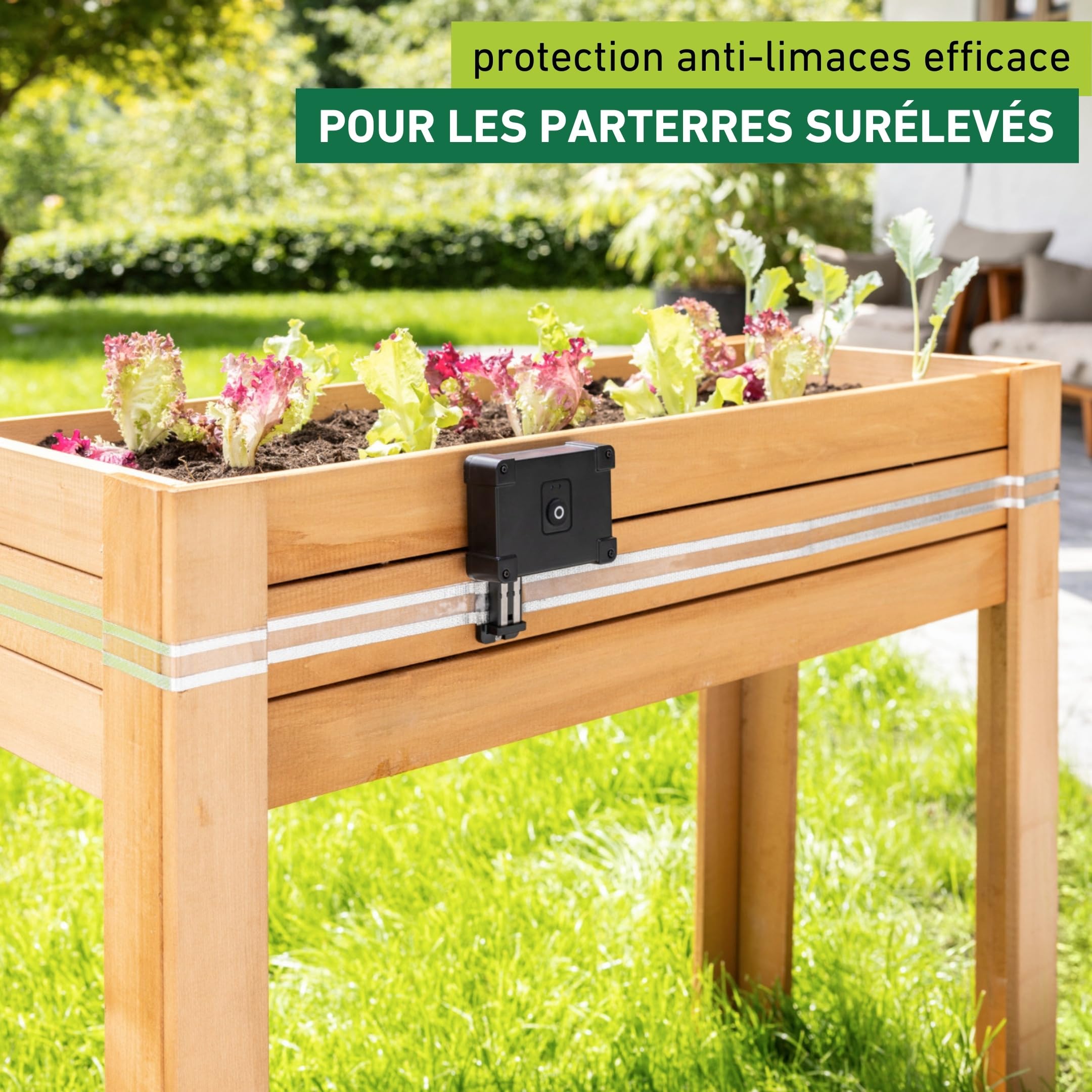 Windhager dissuasif électrique Contre Les escargots e-Fence - 10 m - Protection Contre Les limaces, barrière Anti limace, Bande à escargots électrique - Inoffensif pour l'homme et l'animal