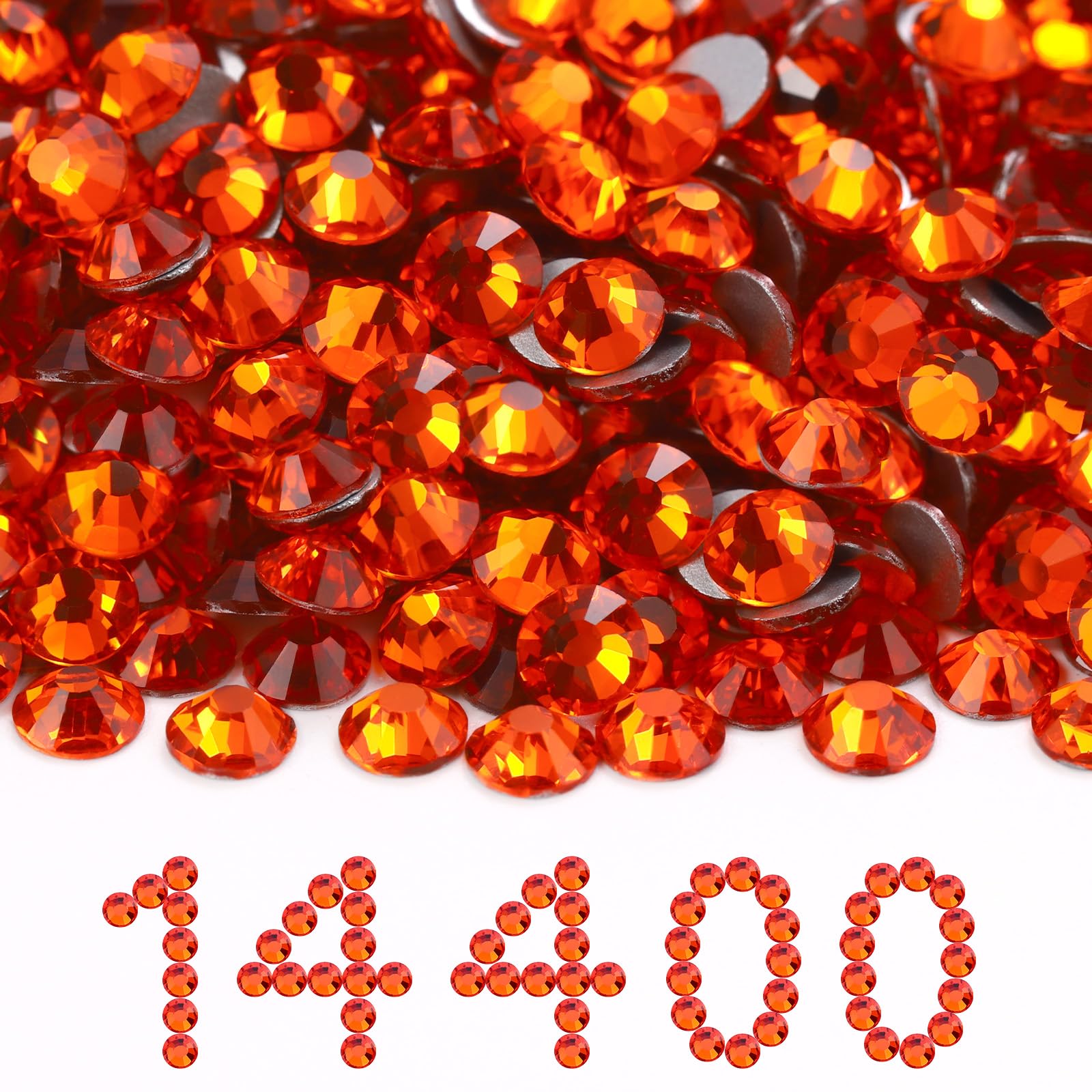 14400PCS Orange Flatback SS20 Rhinestones Bulk(4.6-4.8mm)
