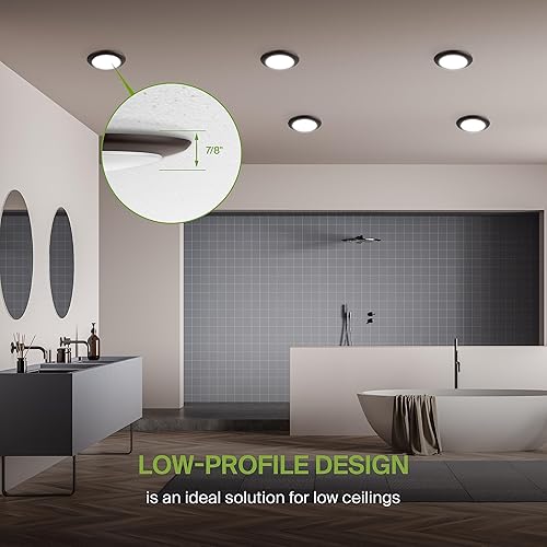 Miniatura 4 de ASD Paquete de 12 luces LED de disco de 4 pulgadas, 10 W 5CCT 2700K-5000K 685LM CRI90+, lámpara de techo regulable, disco de montaje en superficie