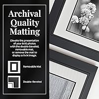 Vista 3 de Old Town Portarretratos de diseño, marco de fotos de 11 x 14 pulgadas, paquete de 2 con parte trasera de terciopelo de lujo y tapete extraíble de 8