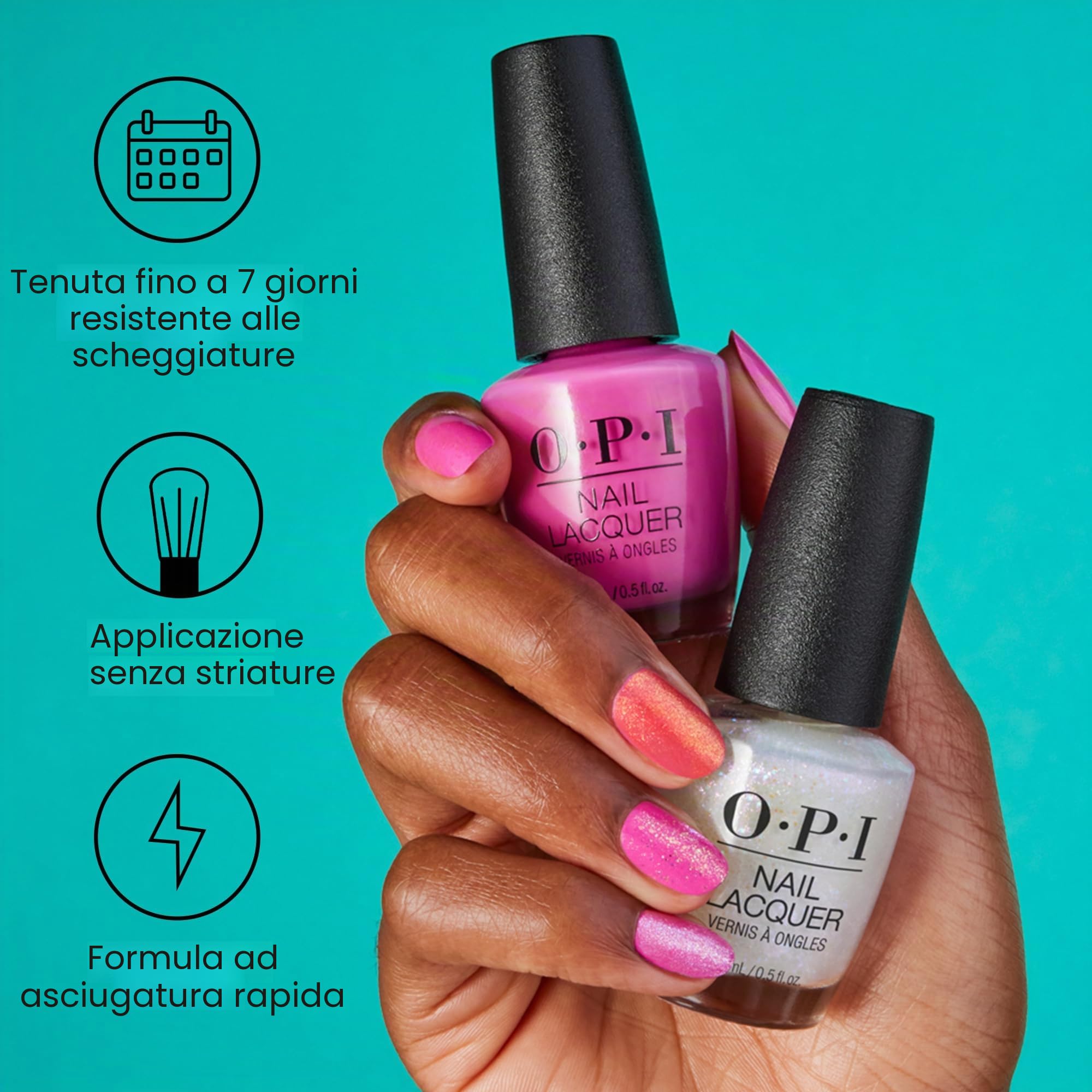 OPI Nail Lacquer- Smalto per Unghie - Smalto Nude e Rosa chiaro - 15ml