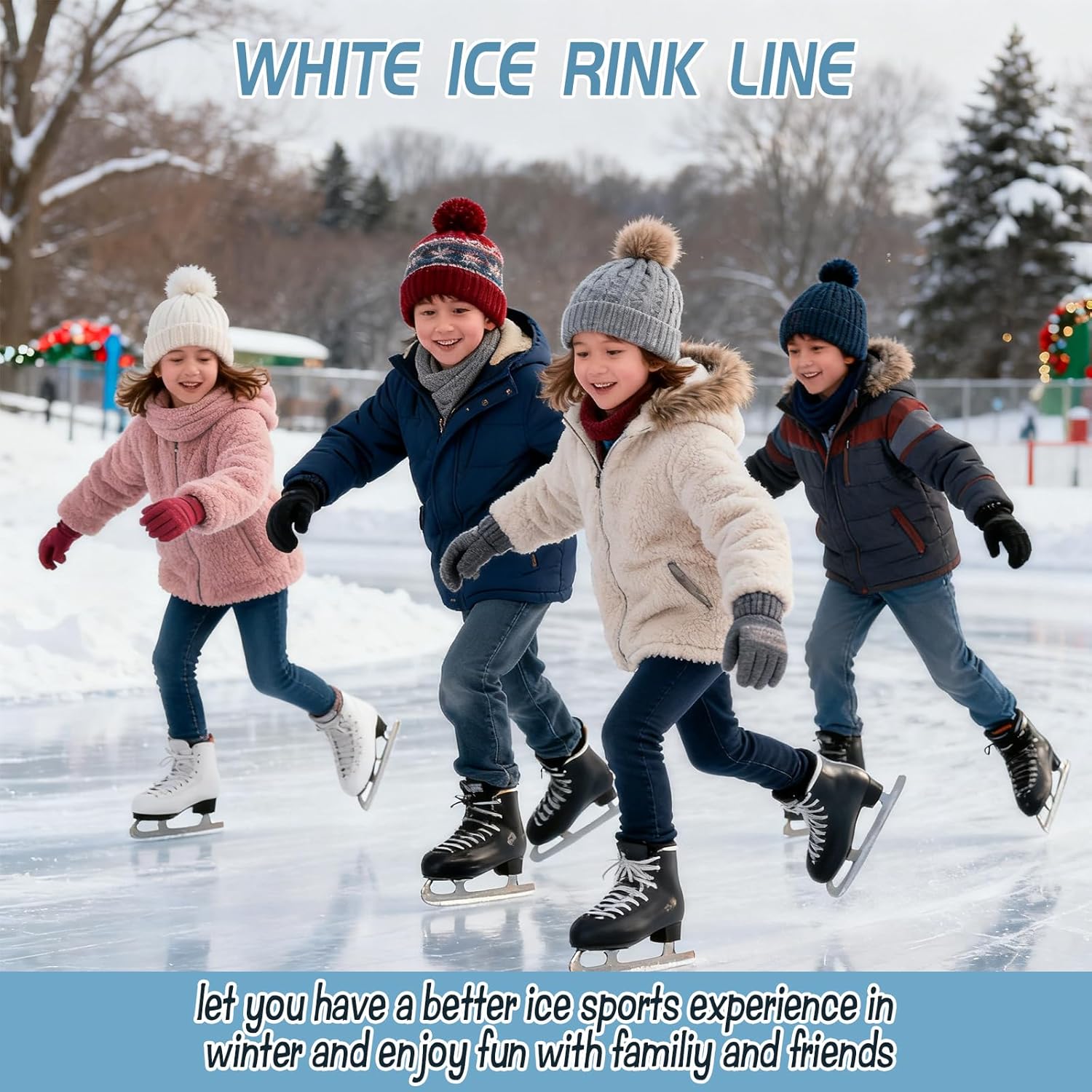 26.2 x 34.4 FT White Plastic Ice Rink Liner - 6 Mil Replacement Ice Skating Rink Plastic Sheeting for Backyard, DIY Backyard Ice Rink Liner for Ice Skating Training Hockey Practice