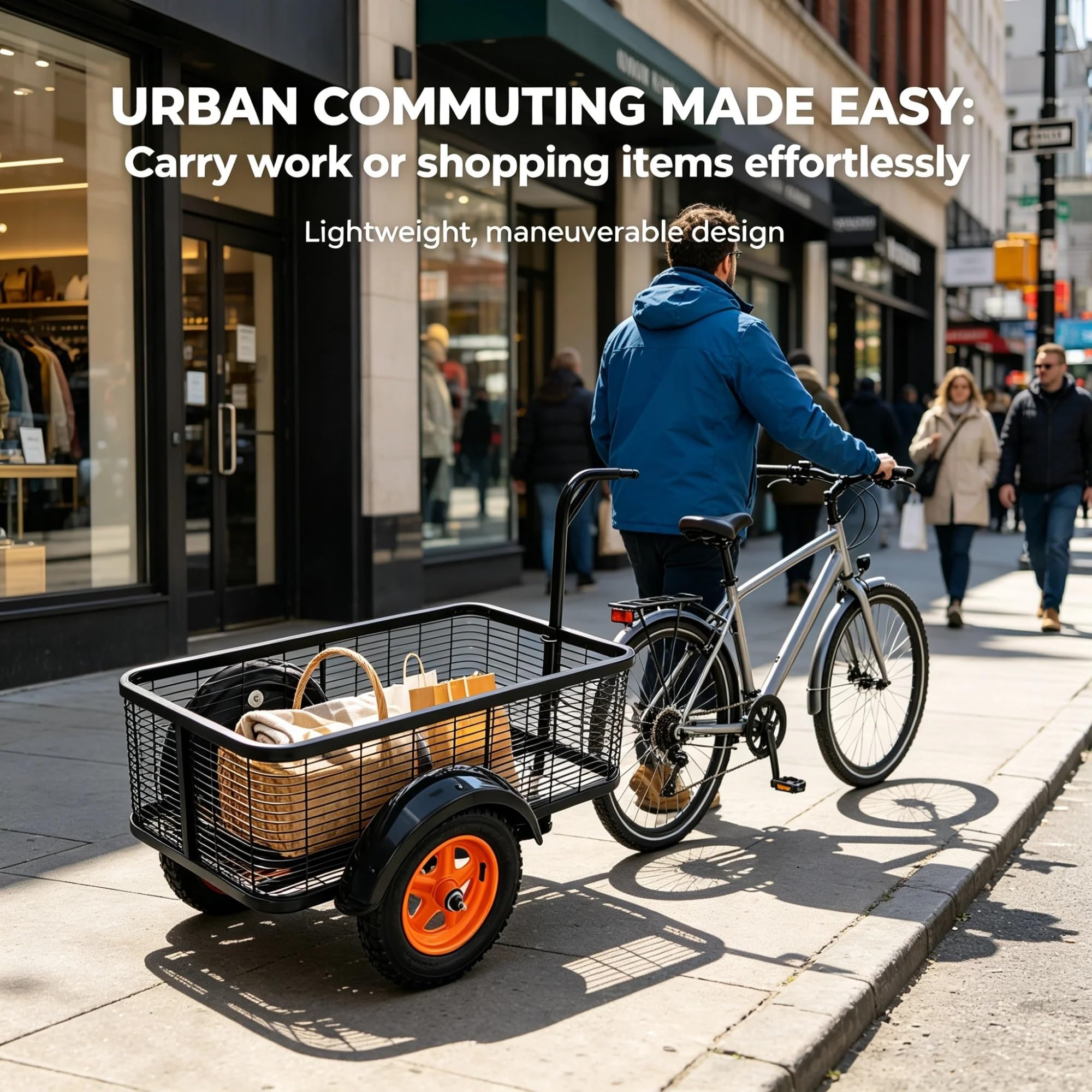 Einrad-Fahrrad-Anhänger für E‑Bikes, Schwerlast‑Heckträger mit Universal‑Schnellspannkupplung