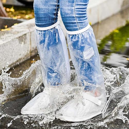 Miniatura 3 de SooGree Fundas impermeables para zapatos de lluvia para hombre, reutilizables, plegables, para botas de nieve con reflector, protector de zapatos