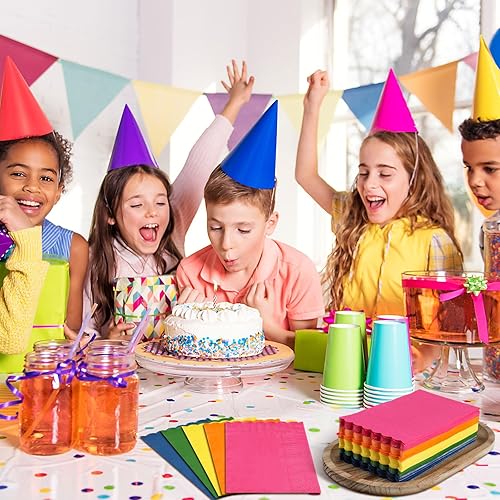 Miniatura 6 de Cholemy 200 servilletas festoneadas para invitados, color pastel, servilletas de cóctel, toallas de mano desechables para baño, invitados, toallas