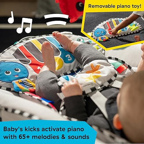 Miniatura 3 de Baby Einstein Explorers Kick to It - Columpio y balancín musical 4 en 1 para bebé, con juguete de piano extraíble, a partir de 0 meses