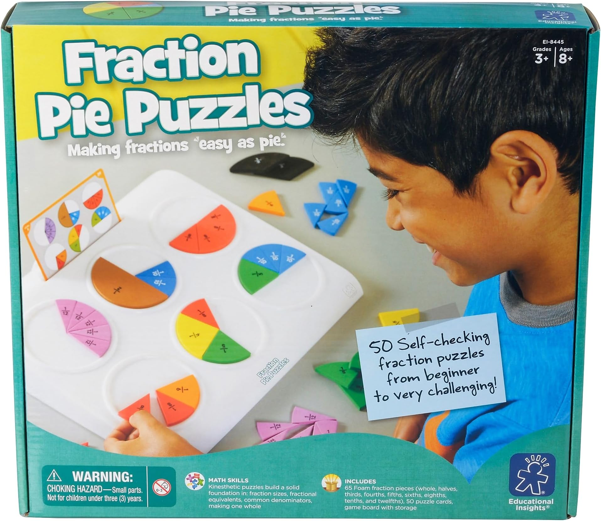 Learning Resources Fraction Pie Puzzles,Multicoloured,33 x 29 cm