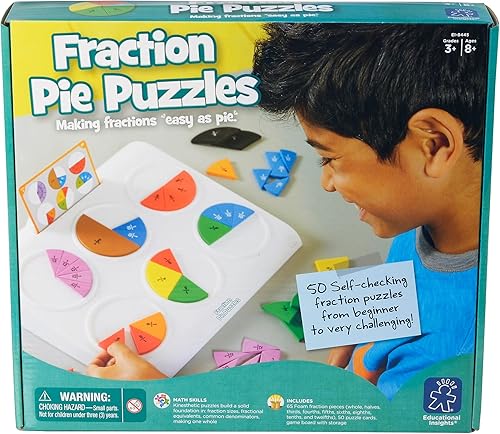 Educational Insights fracción pie Puzzles - Multiple
