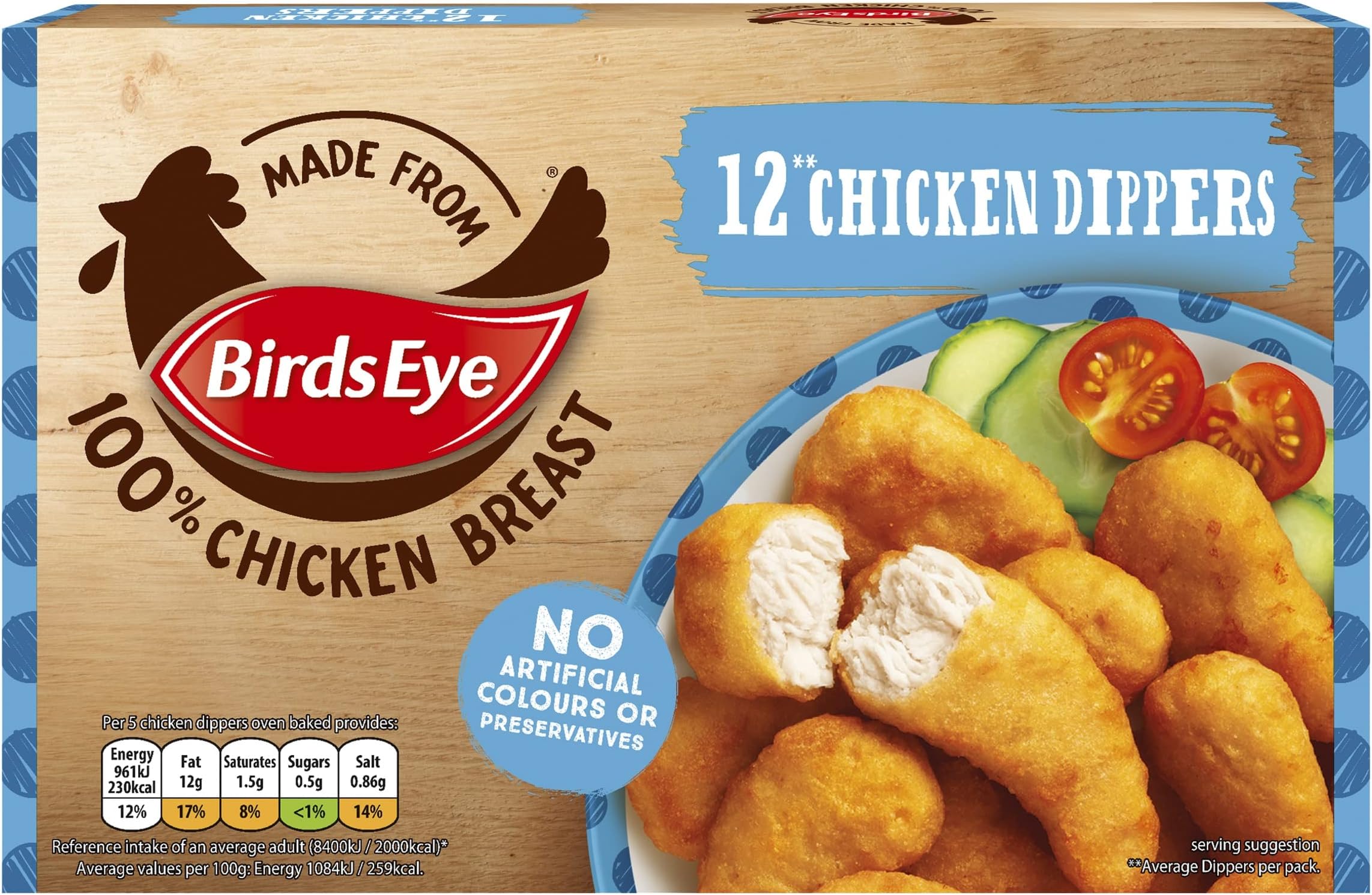 Birds Eye 12 Crispy Chicken Dippers 220g