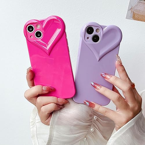 Miniatura 3 de Funda para iPhone 12 Pro con diseño de corazón grande, bonita estética, a la moda, para mujer, niña, bonita funda para iPhone 12 Pro