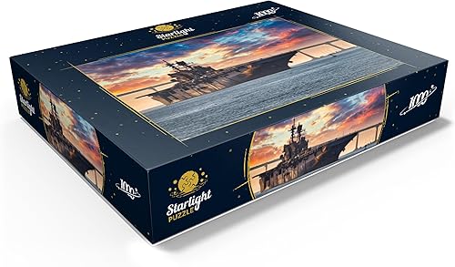 Miniatura 3 de MyPuzzle - Un barco de la Marina de los Estados Unidos deja la bahía de San Diego y se dirige al océano Pacífico, rompecabezas prémium de 1000