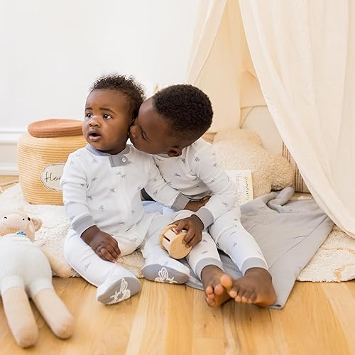 Miniatura 21 de Burt's Bees Baby - Conjunto de pijama de algodón de 2 piezas para bebés y niños, camiseta de manga larga y pantalón largo