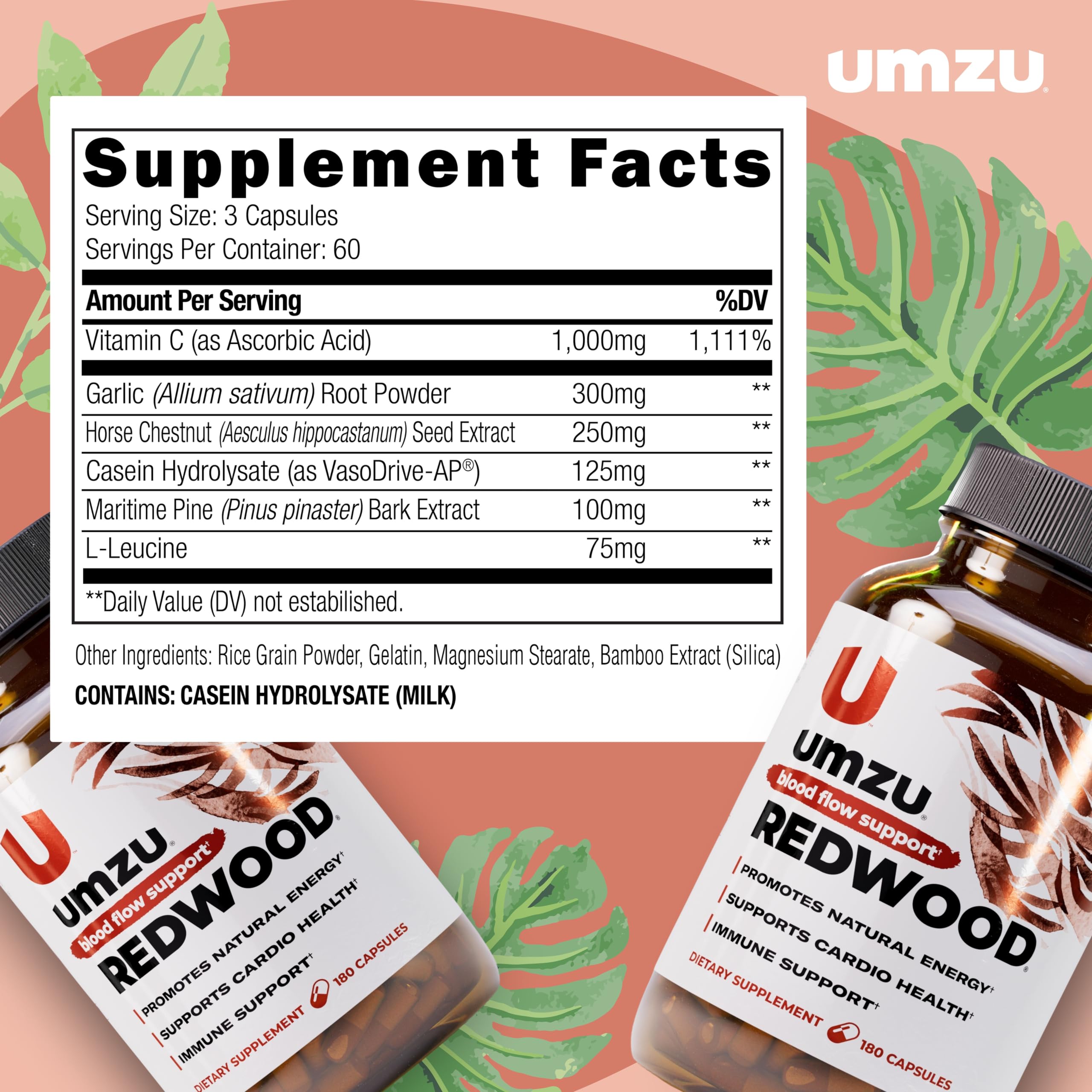 UMZU Redwood Nitric Oxide Booster, 30 Day Supply — Amazon image 4