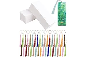 250-Piece Blank Bookmarks with Colorful Tassels