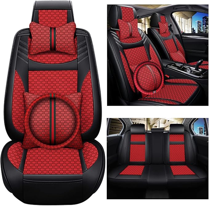 nrnio Luxury Seat Covers Full Set Leather Car Seat Covers