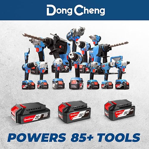 Miniatura 9 de Dong Cheng Amoladora angular inalámbrica de 20 V 4-12 pulgadas, 9000 RPM con velocidad variable, interruptor deslizante, protección DSC para cortar,