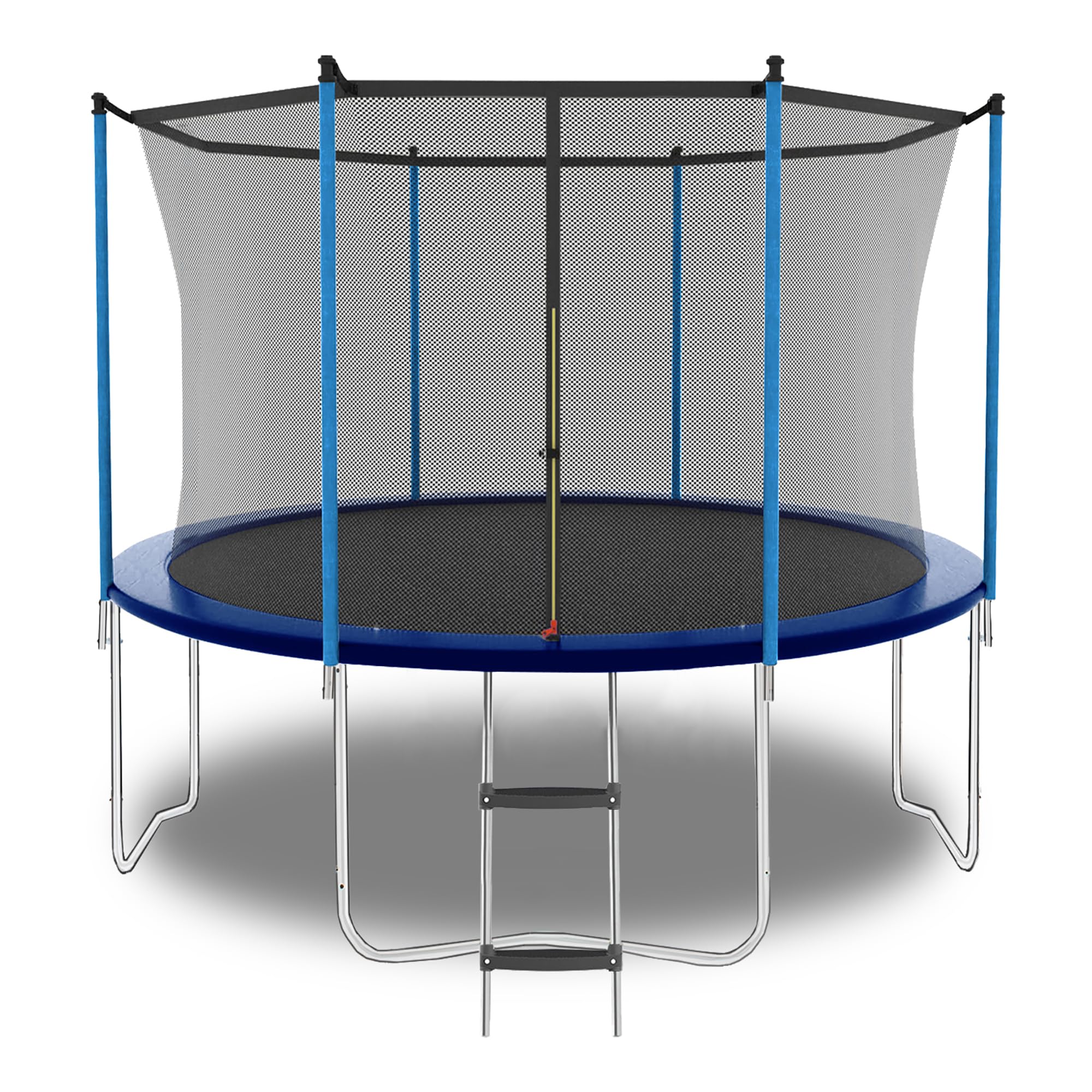 8FT Gartentrampolin mit Netz, Stahlgestell 181kg, Outdoor