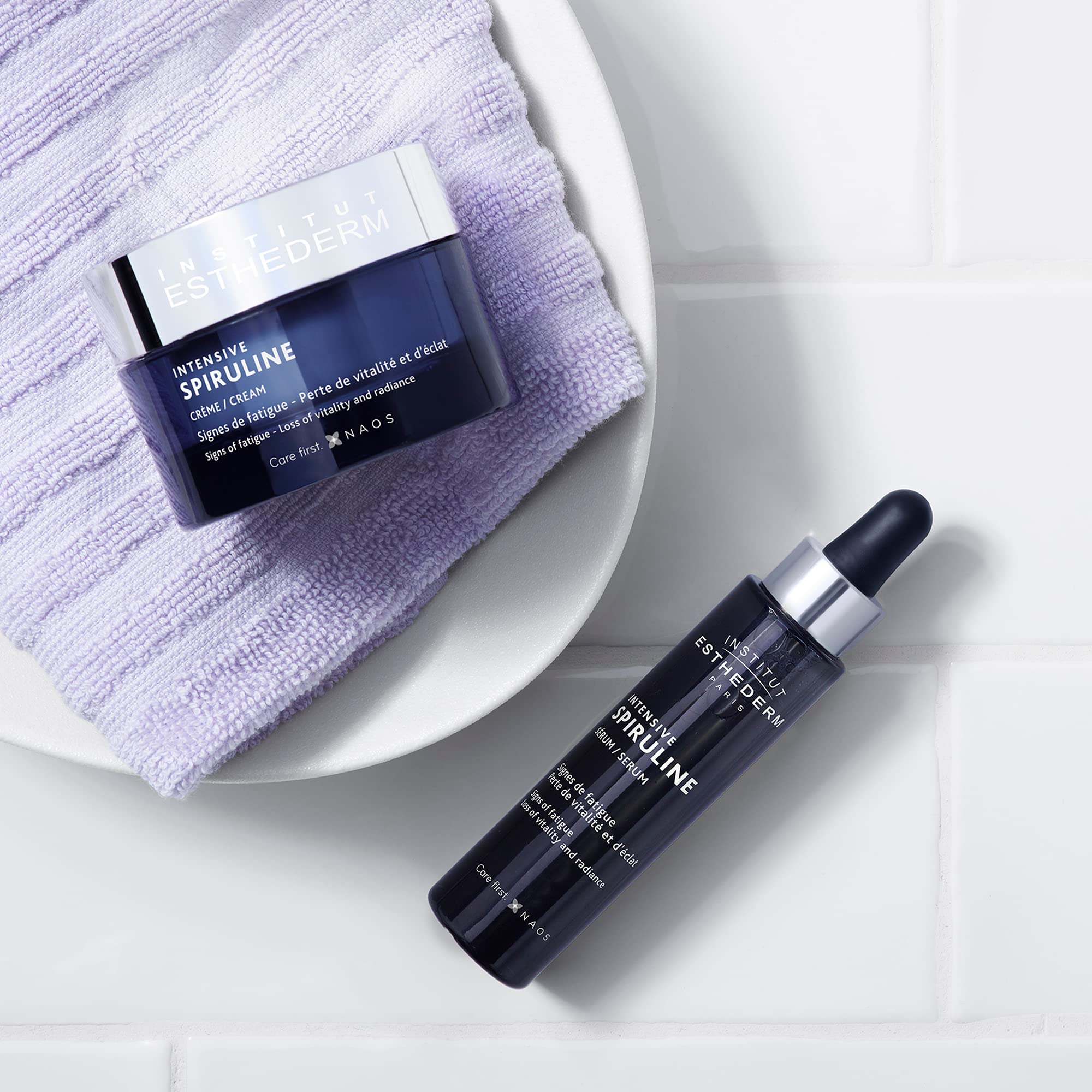 Image secondaire de Institut Esthederm - Crème Intensive Spiruline - Booster Éclat du Visage - Signes de fatigue, la Perte de Vitalité et d'Éclat -