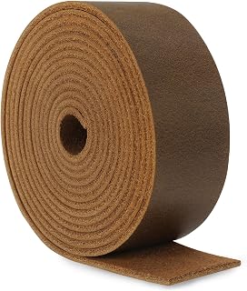Jack&Chris 72.5 Inches Long Leather Straps for Crafts, 1.5 Inch Wide Leather Strips, Full Grain Leathers for Handmade Arts & Craft Projects, Ropes, Stamps, Dark Brown