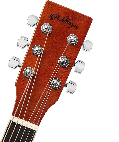 Miniatura 15 de Ashthorpe Paquete de guitarra eléctrica acústica Dreadnought de tamaño completo con amplificador de 10 W, color negro