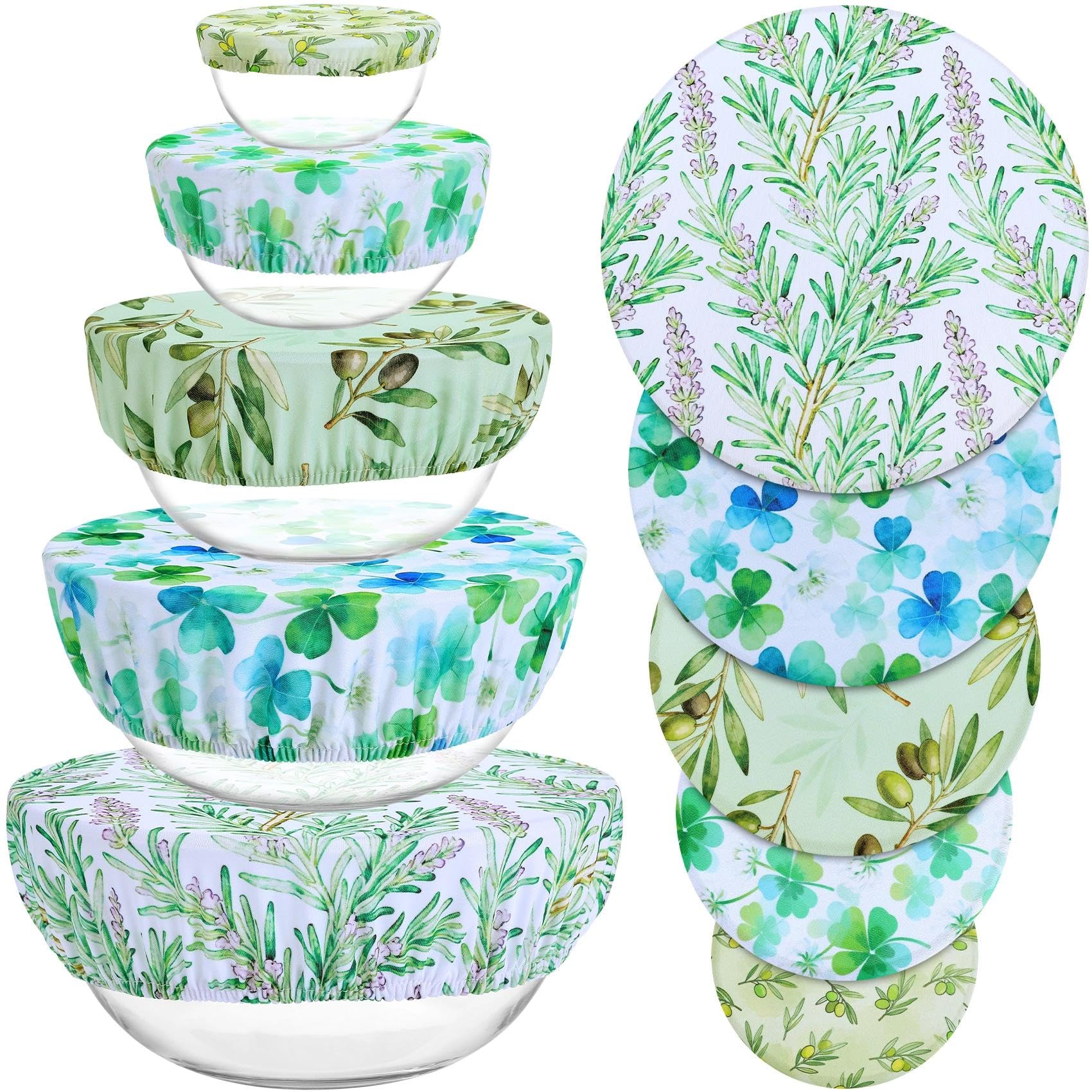 Photo 1 of 5 Pieces Bowl Covers Reusable, Elastic Cloth Covers for Proofing and Food