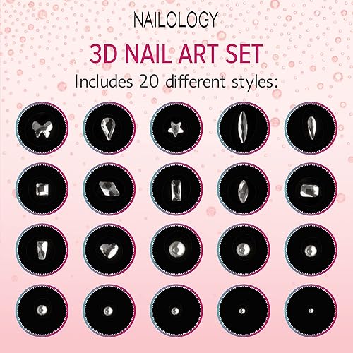 Miniatura 2 de Nail Art - Diamantes de imitación de uñas de Nailology, suministros de arte de uñas, joyas de decoración de uñas para arte de uñas 3D, accesorios de
