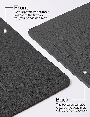 Miniatura 6 de Ewedoos Esterilla de yoga ecológica con marcas de alineación TPE esterilla de yoga antideslizante caliente esterilla de yoga gruesa de 14 pulgadas