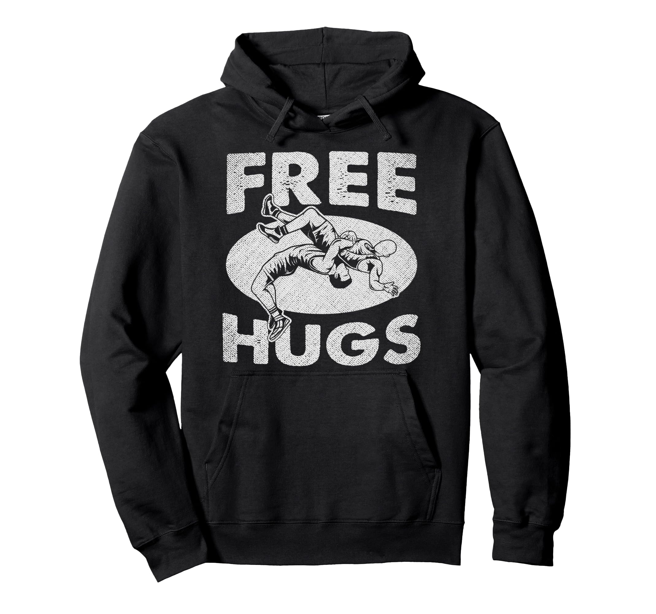 Wrestling - Funny Free Hugs Wrestling Pullover Hoodie