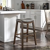 Vista 3 de Homelegance Ordway Taburete de bar con altura de mostrador, 25 pulgadas de ancho, rojo