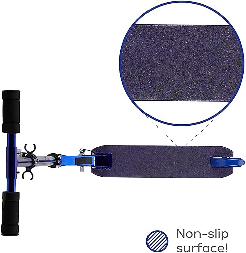 Miniatura 5 de Voyager Kids - Scooter cromado de 2 ruedas para niños, scooter de aluminio ligero y plegable con altura ajustable y manillar de espuma suave,