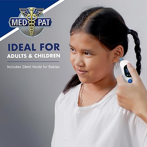 Miniatura 4 de Med-Pat TH-1 Termómetro digital sin contacto, resultado infrarrojo de 1 segundo, para bebés, niños, adultos, alerta de fiebre de temperatura, color