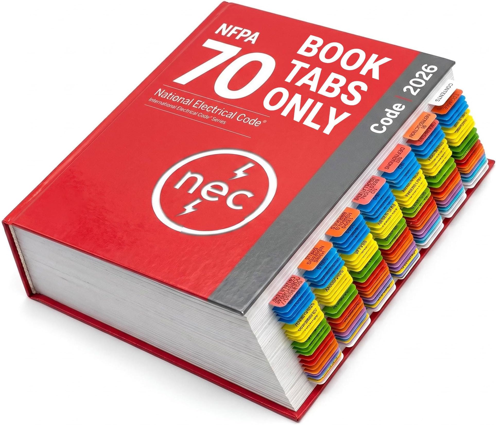 TINGYI National Electrical Code 2020 NEC Index Tabs (112 Pieces) - PVC Material - Color-Coded with Wire Chart, Formula Guide, Ohm's Law Stickers, Alignment Guide and Bookmarker
