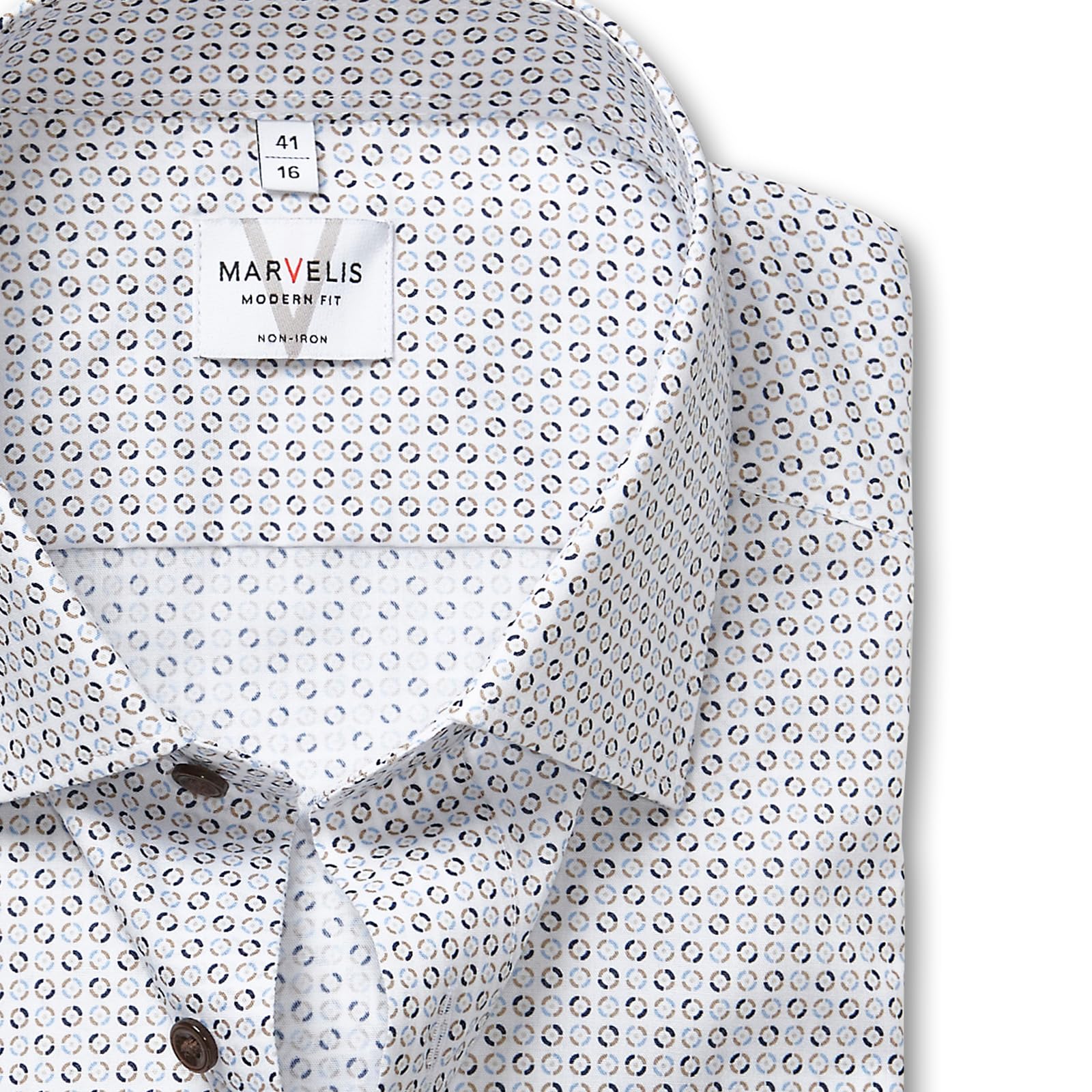 Marvelis Herren Businesshemd Langarm 722584,Rotationsdruck,Modern Fit,New Kent
