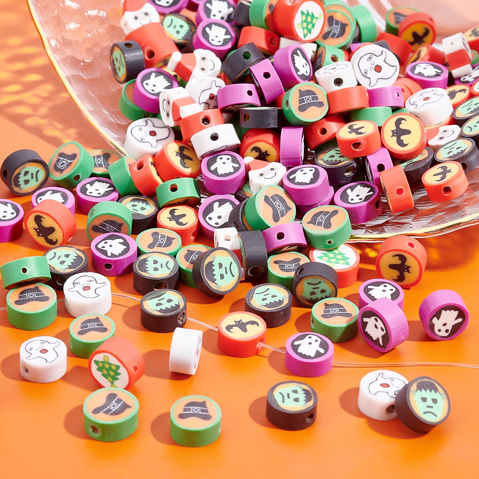 SUNNYCLUE Halloween Polymer-Ton-Perlen – 200 Stück Für Schmuck & DIY