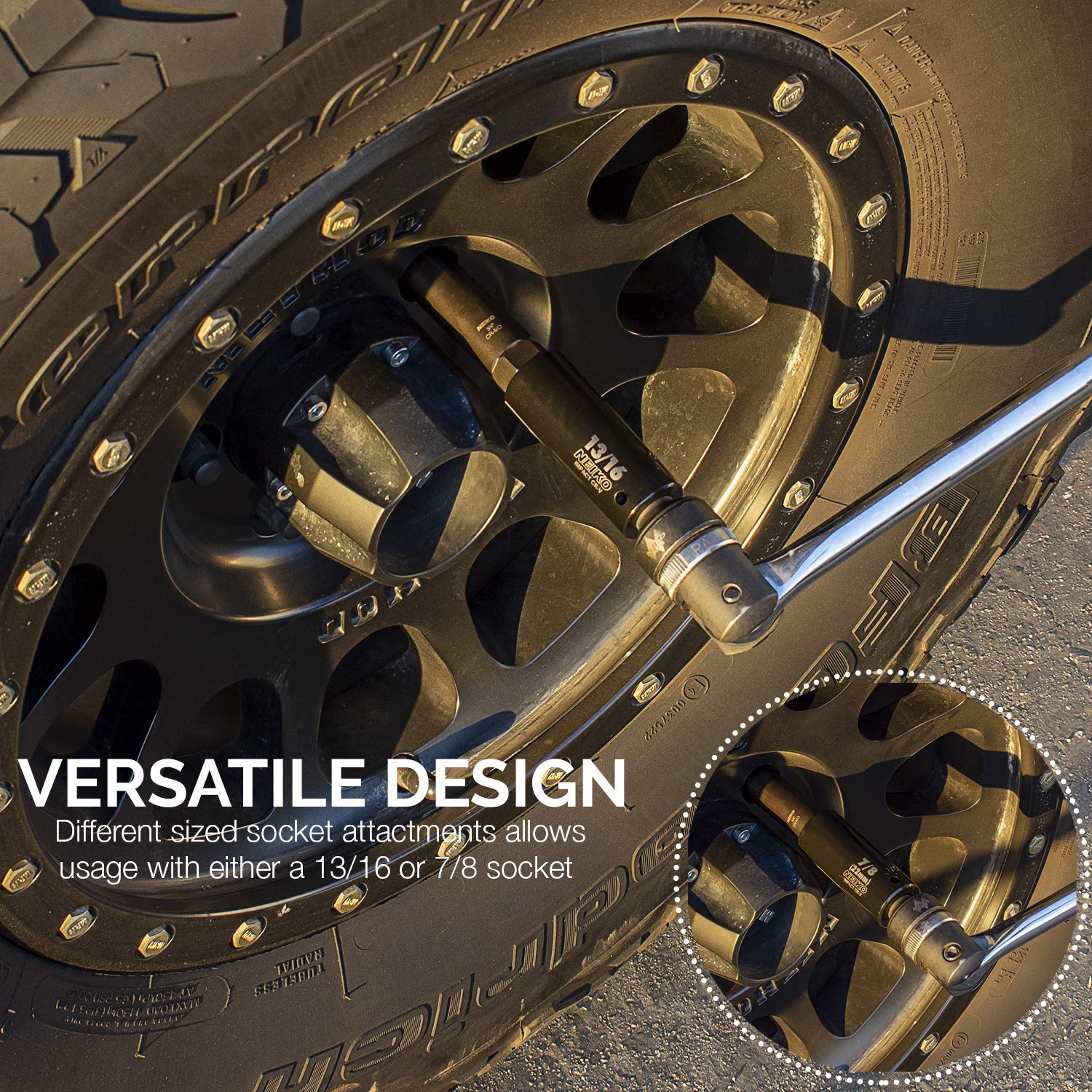 NEIKO 02457A 16 Piece SAE Metric Universal Locking Lug Nut Master Key