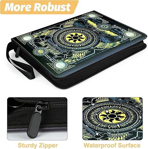 Miniatura 9 de MTGPRO Carpeta de tarjetas para tarjetas de Pokémon de 4 bolsillos, 400 bolsillos, carpeta de tarjetas intercambiables, libro de coleccionista,