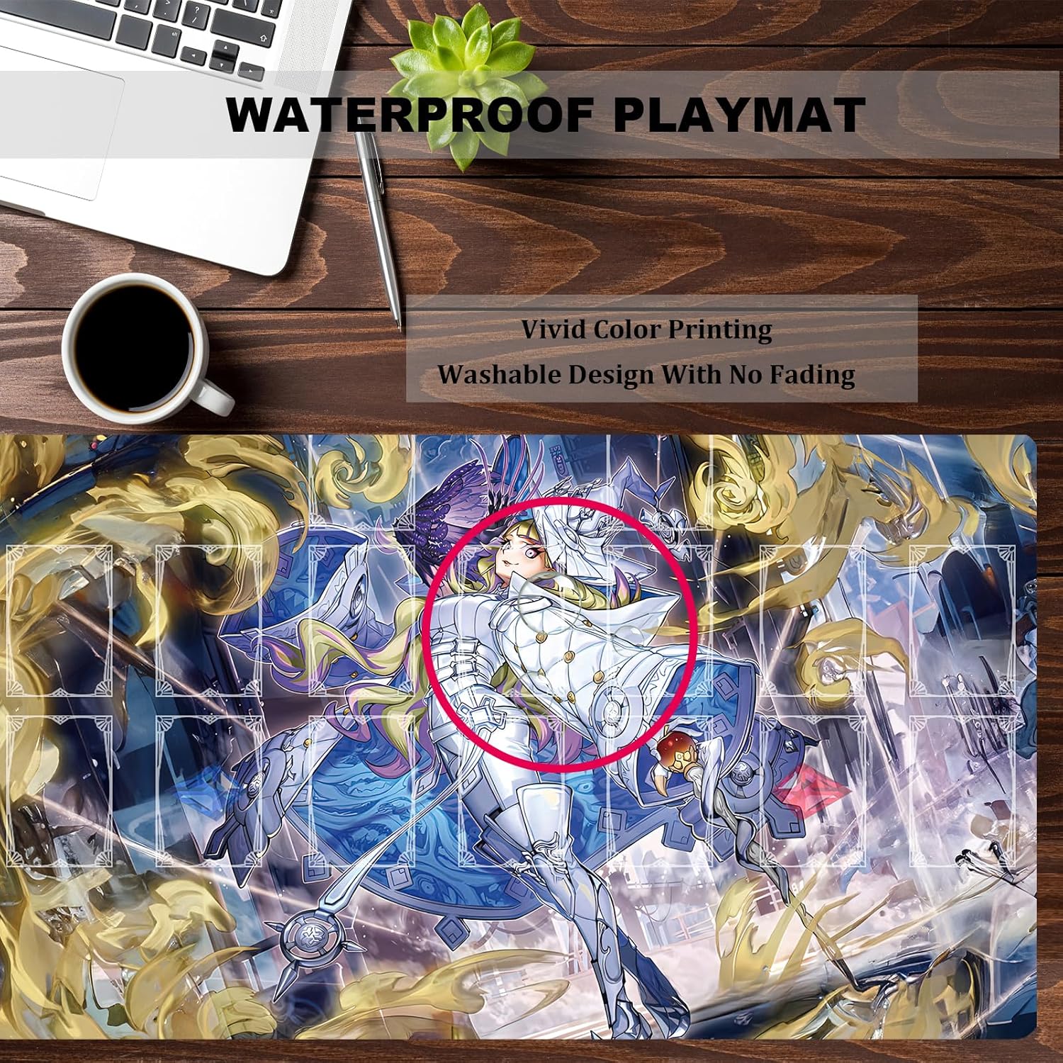 ygo playmat Gaming Competition Pad Mat Card Binder Deck 23.6x13.7in