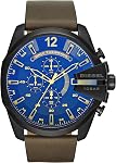 Diesel Master Chief Men's Watch with Stainless Steel Bracelet, Silicone or Leather Band; Analog or Digital Movement