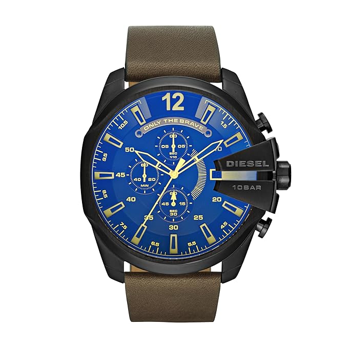 Diesel Mega Chief Analog Black Dial Men's Watch-DZ4401