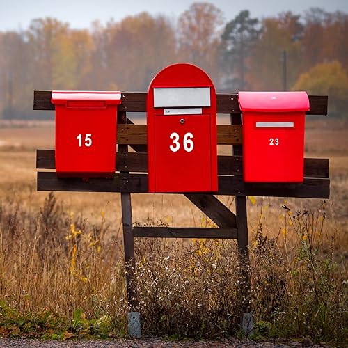 Miniatura 5 de 260 unidades de números de buzón adhesivos para números de buzón para exteriores, vinilo reflectante, números de dirección impermeables para