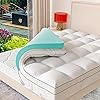 Memory Foam Mattress Topper California King Size, Dual Layer 4 Inch Mattress Pad,2 Inch Gel Memory Foam Plus 2 Inch Pillow Top Cover with 8-21 Inch Deep Pocket