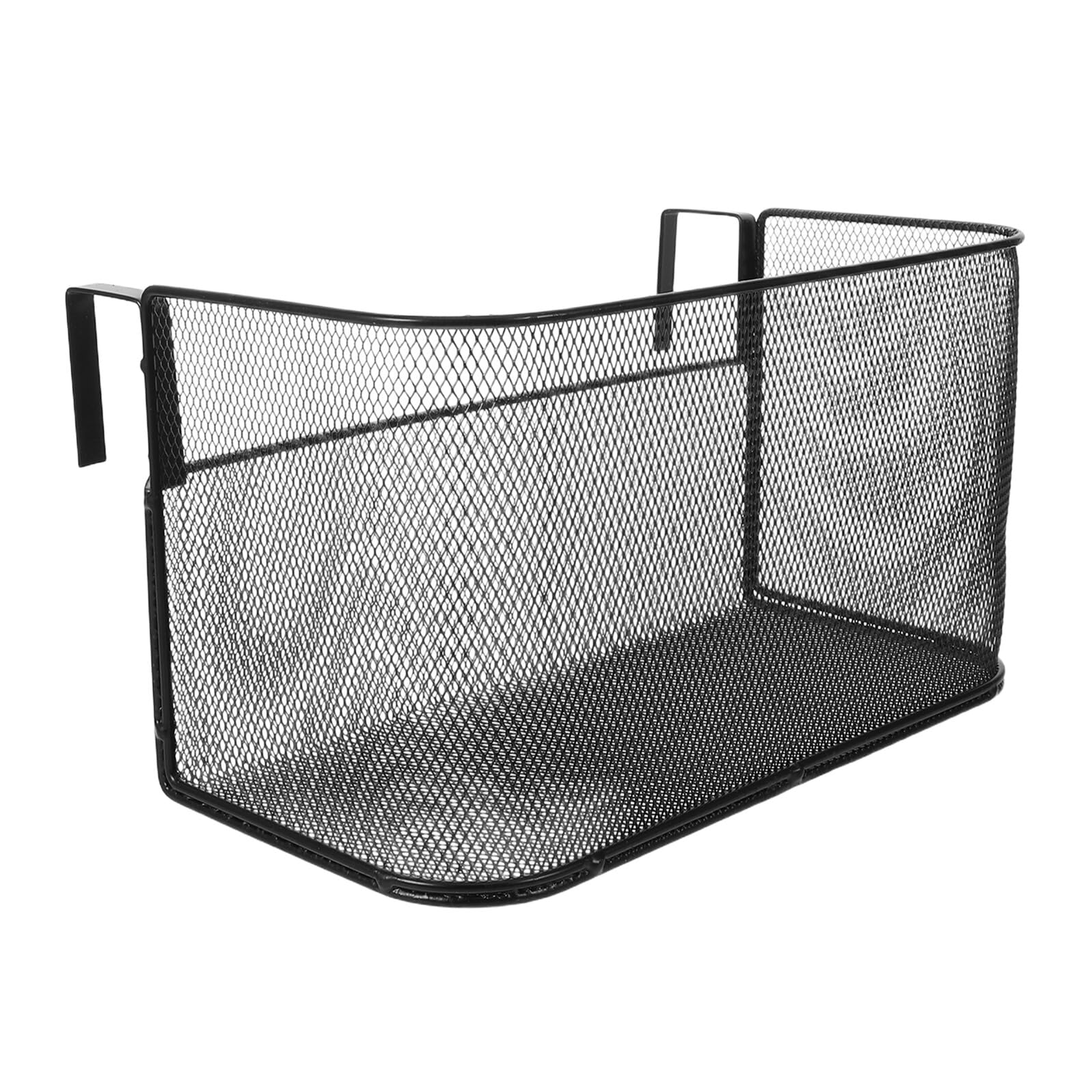 Panier suspendu en métal noir 27 cm en maille pour rangement de cuisine